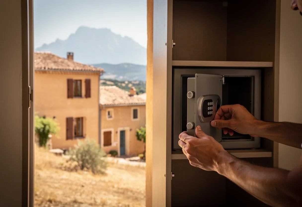 Installation d'un coffre-fort à Saleilles